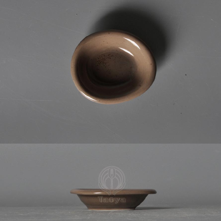 古朴-靈石味碟(茶色)|HAN-CHE6390-GP