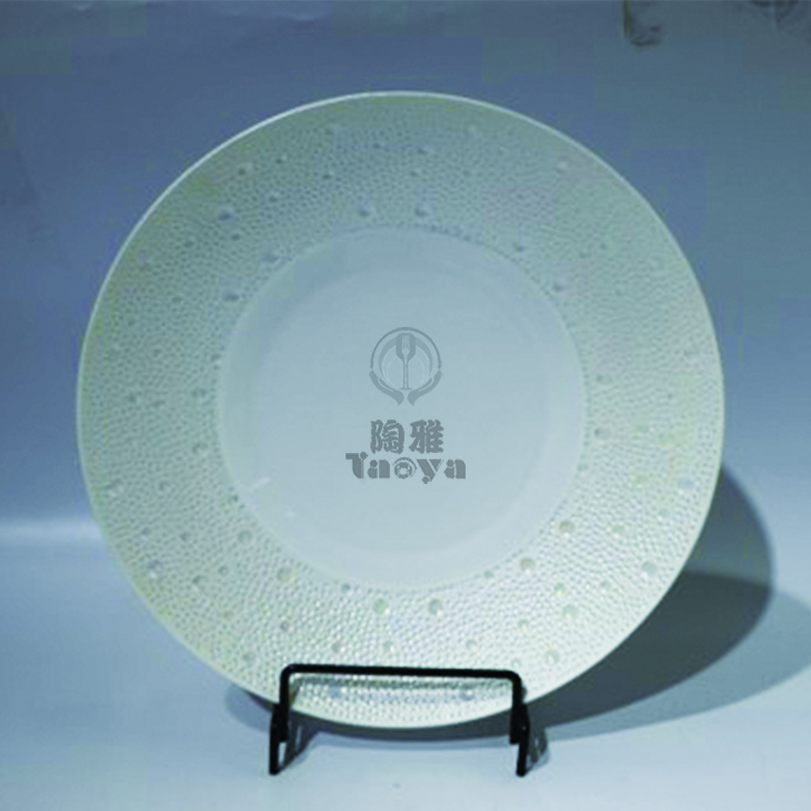 10.25"隕星保溫盤-青白瓷素面(珠光)|HAO-HX-031-18-10