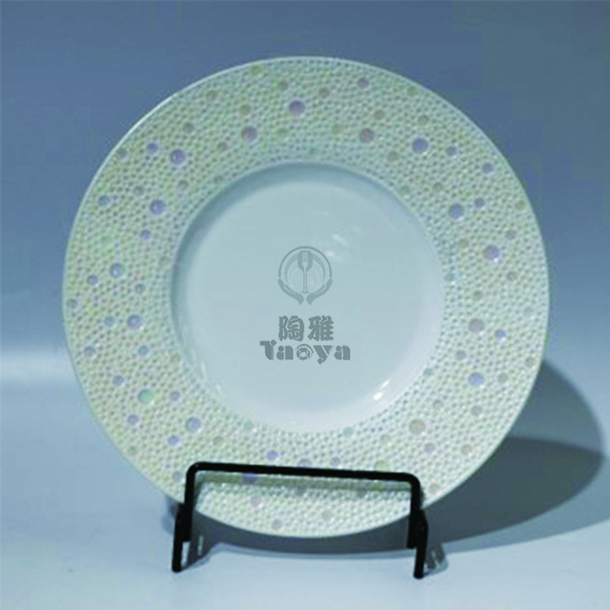 8"隕星圓淺盤-青白瓷素面(珠光)|HAO-HX-031-010-8