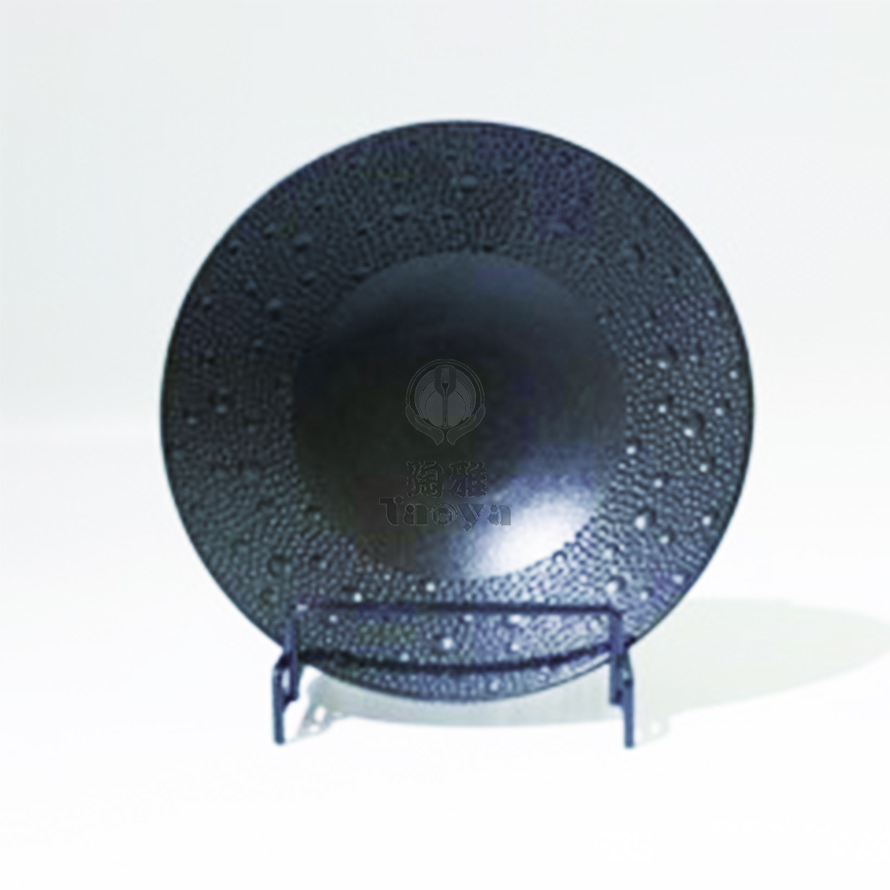 10"隕星圓浅碗-磨砂黑|HAO-HX-030-03-10