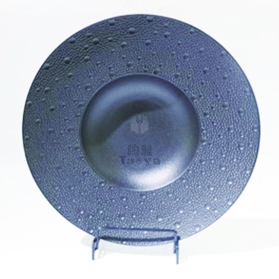 11"陨星草帽深盘-磨砂黑|HAO-HX-030-05-11