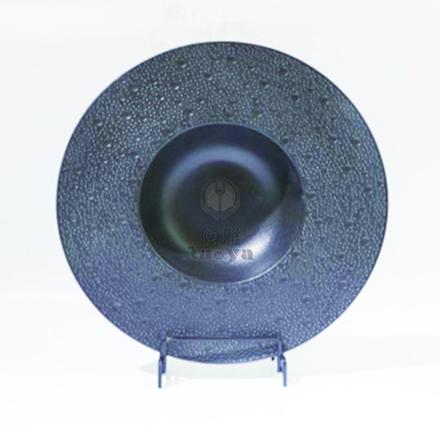 10.75"隕星寬邊碗-磨砂黑|HAO-HX-030-06-10