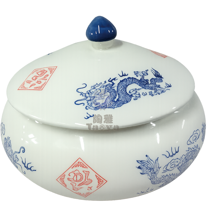 雙龍呈祥12"佛窩+蓋|DJS-814-1+W