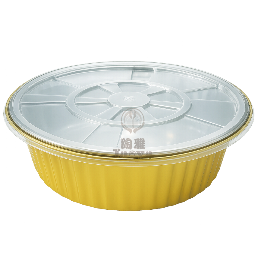 圓型雙色厚鋁盒3000ml+PP蓋|GCL-J3000