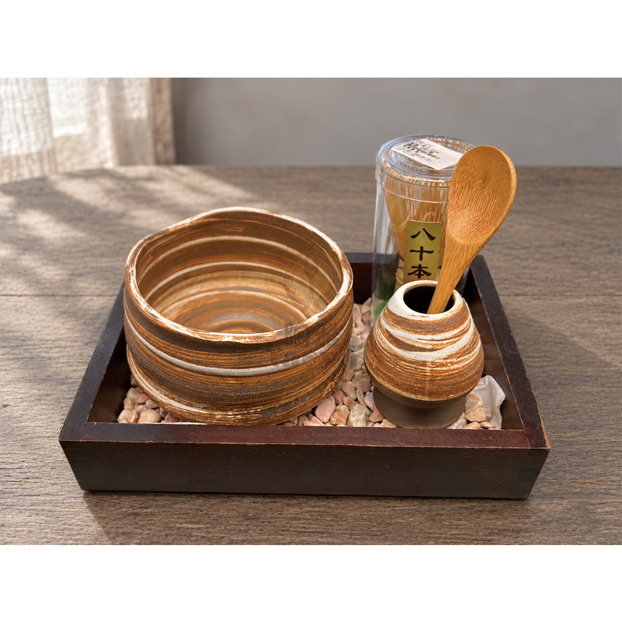 橫紋抹茶碗-浪紋抹白|JX-015-03