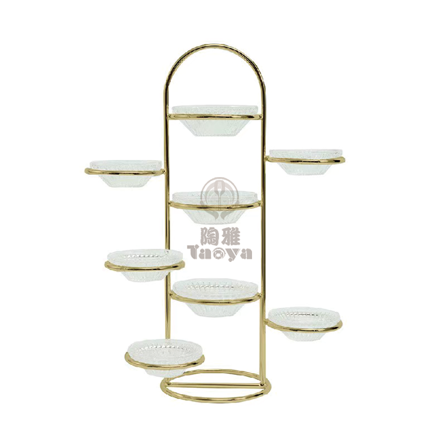 條紋圓碗系列-金色不規則碗架#1|L+AT-453-1-G